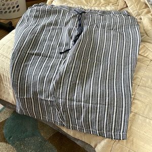 Drawstring striped crop pant